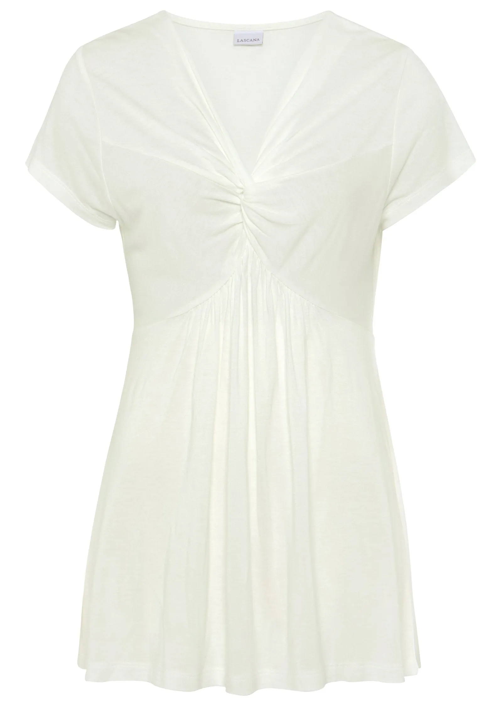 Twist Front Babydoll Top - White