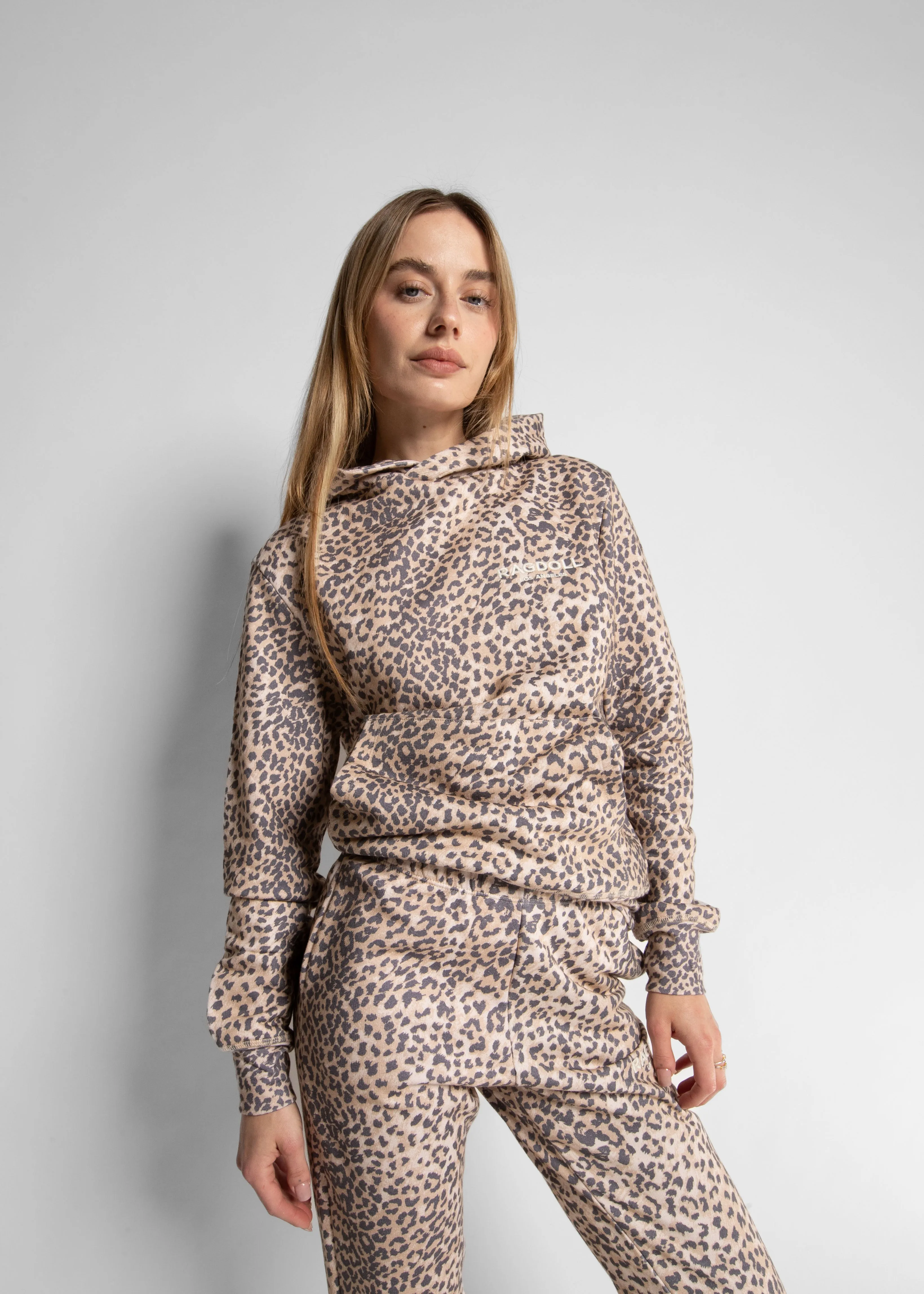 VINTAGE SWEATSHIRT- LEOPARD BEIGE