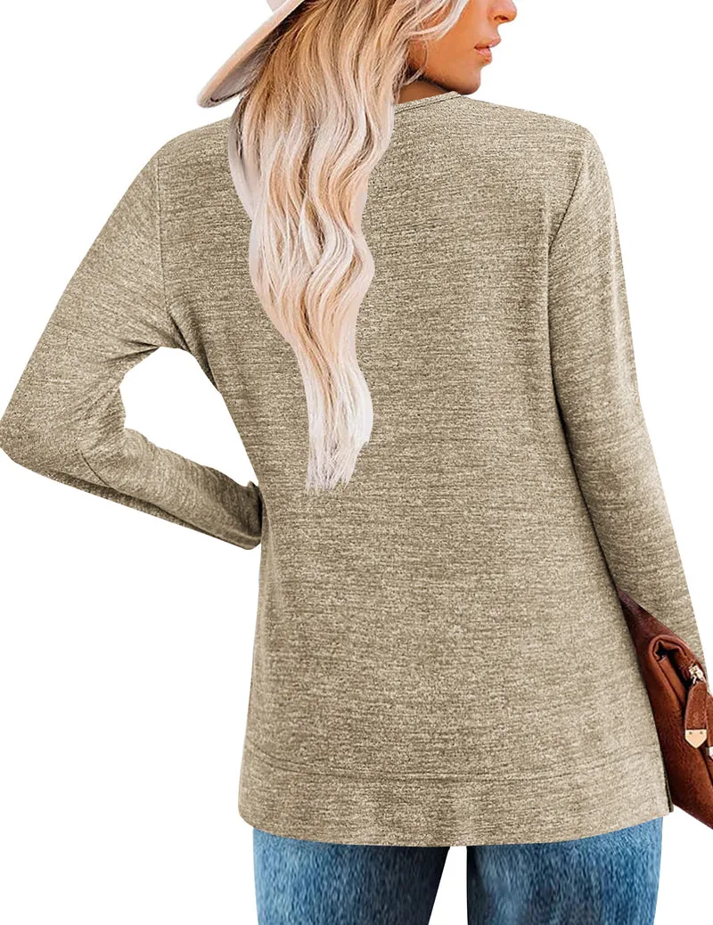 Zeagoo Women's Casual Tunic Tops Long Sleeve Shirts