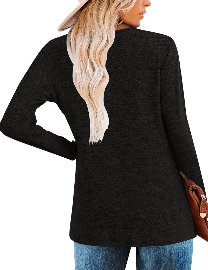 Zeagoo Women's Casual Tunic Tops Long Sleeve Shirts