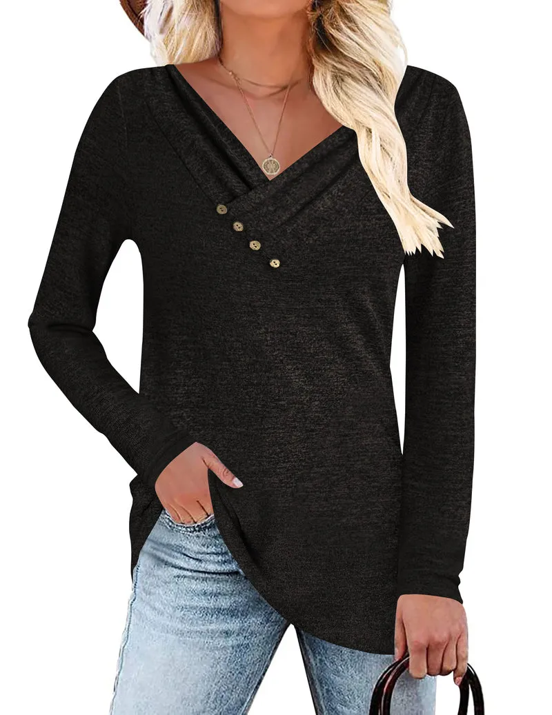 Zeagoo Women's Casual Tunic Tops Long Sleeve Shirts